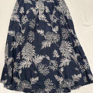 Lucky Brand Blue and White Boho Skirt - Size L